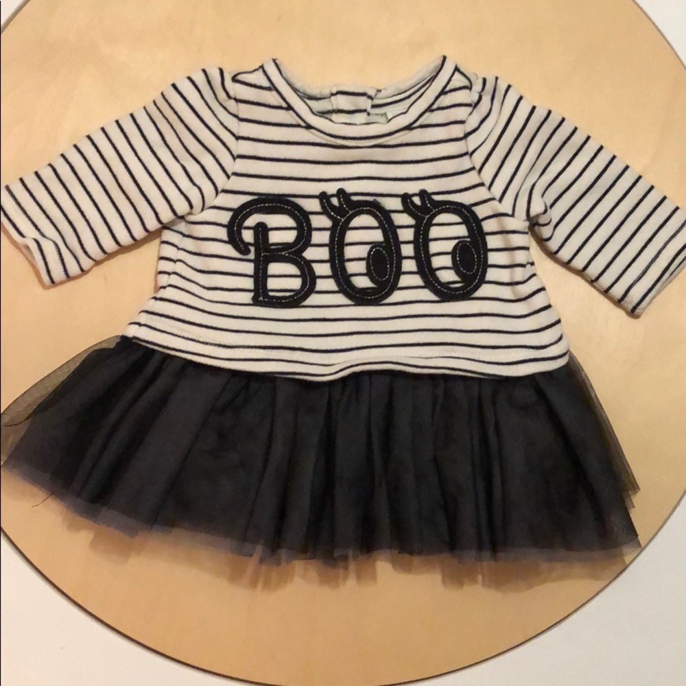 Baby gap BOO spooky tulle costume Halloween dress